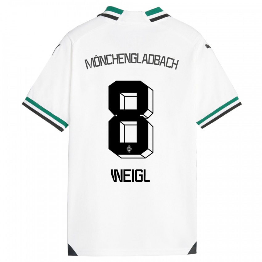 Damen Julian Weigl #8 Weiß Grün Heimtrikot Trikot 2023/24 T-Shirt