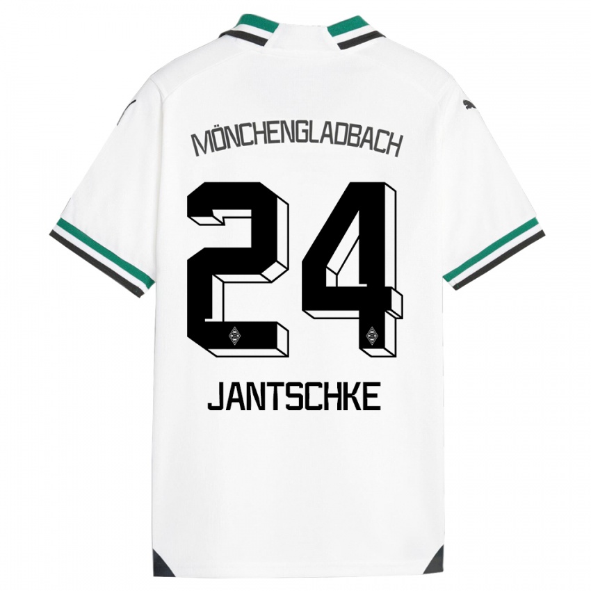 Damen Tony Jantschke #24 Weiß Grün Heimtrikot Trikot 2023/24 T-Shirt