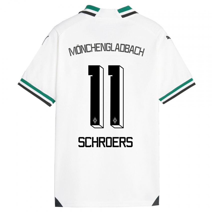 Damen Mika Schroers #11 Weiß Grün Heimtrikot Trikot 2023/24 T-Shirt