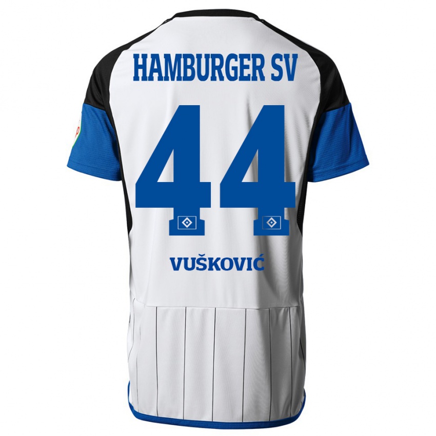 Damen Mario Vuskovic #44 Weiß Heimtrikot Trikot 2023/24 T-Shirt