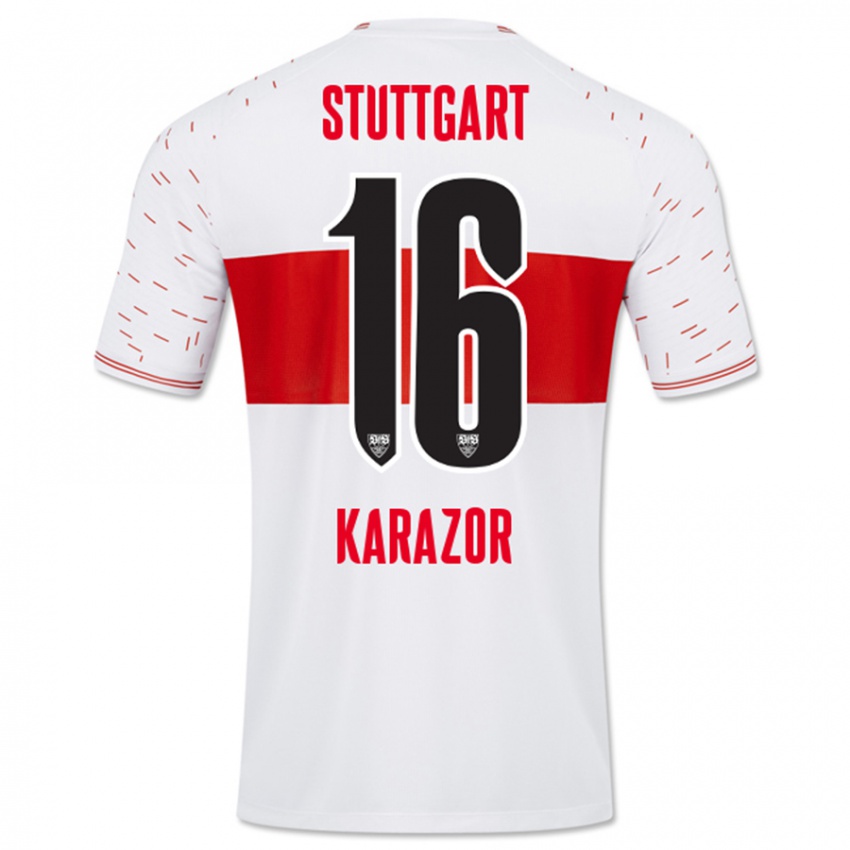 Damen Atakan Karazor #16 Weiß Heimtrikot Trikot 2023/24 T-Shirt