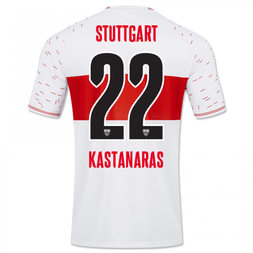 Damen Thomas Kastanaras #22 Weiß Heimtrikot Trikot 2023/24 T-Shirt