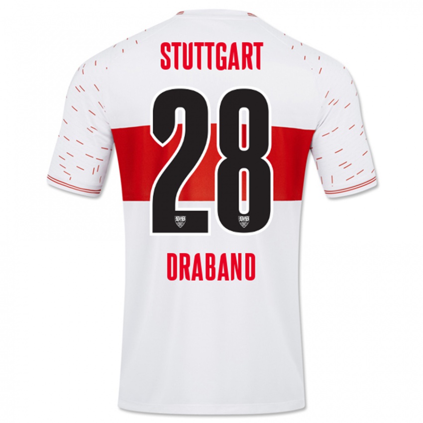 Damen Dominik Draband #28 Weiß Heimtrikot Trikot 2023/24 T-Shirt
