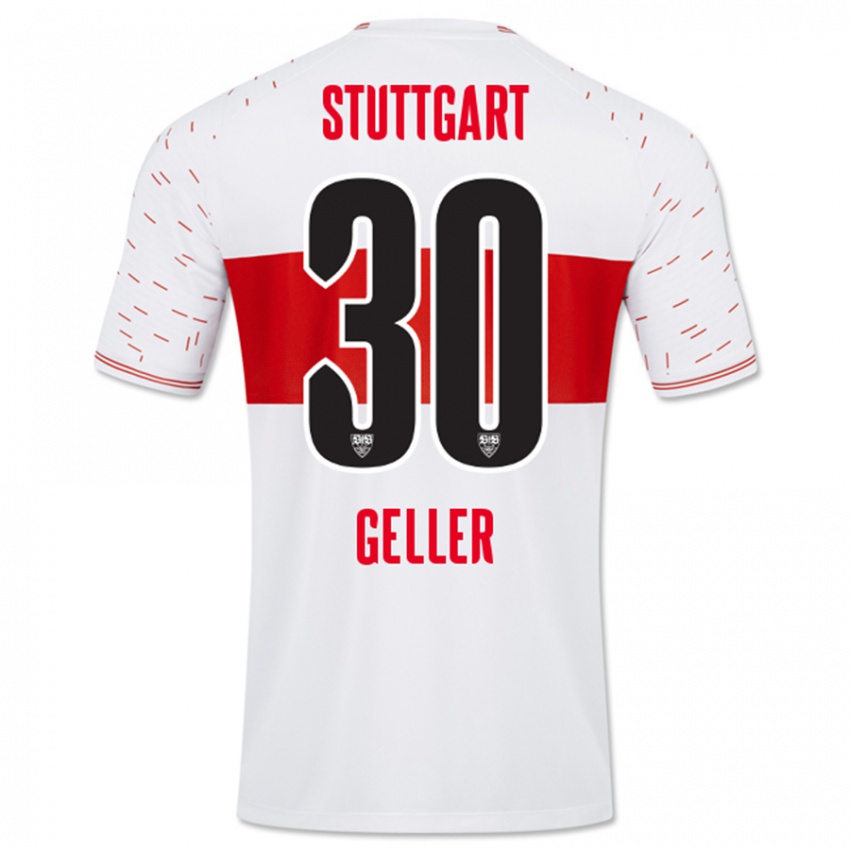 Damen Robert Geller #30 Weiß Heimtrikot Trikot 2023/24 T-Shirt