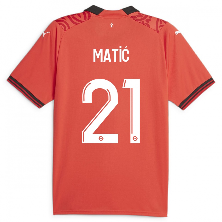 Damen Nemanja Matic #21 Rot Heimtrikot Trikot 2023/24 T-Shirt