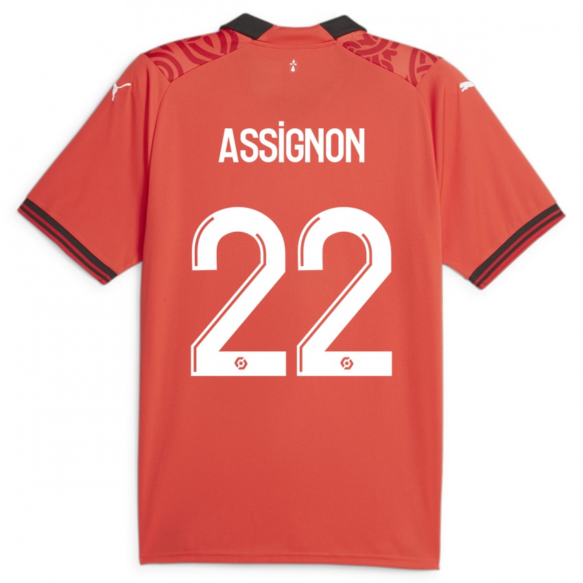 Damen Lorenz Assignon #22 Rot Heimtrikot Trikot 2023/24 T-Shirt