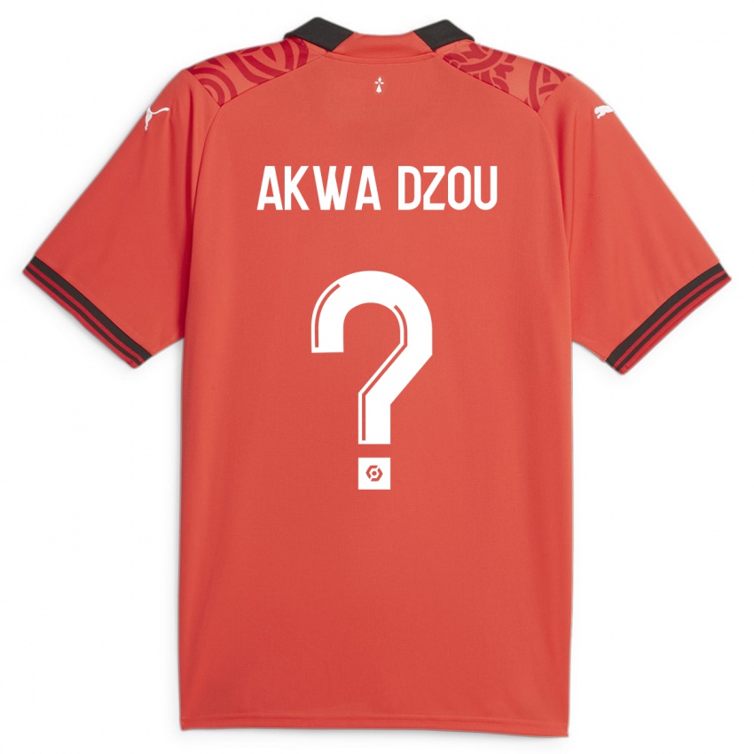 Damen Yoan Akwa Dzou #0 Rot Heimtrikot Trikot 2023/24 T-Shirt