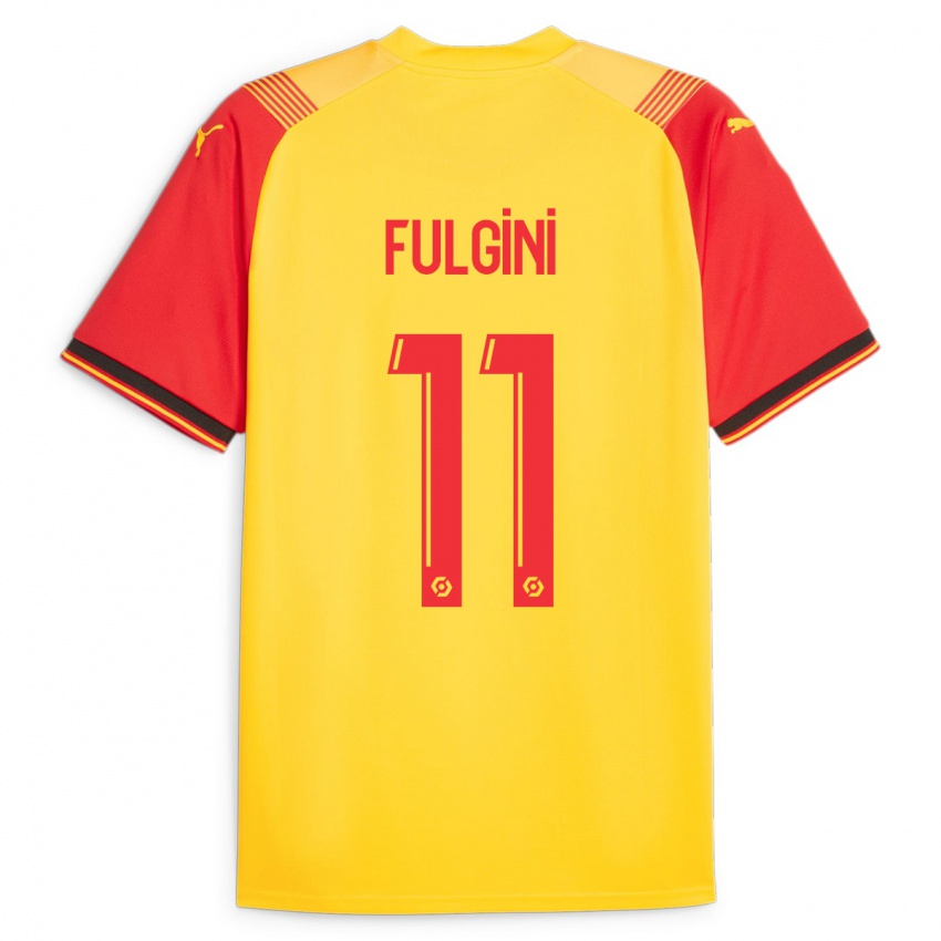 Damen Angelo Fulgini #11 Gelb Heimtrikot Trikot 2023/24 T-Shirt