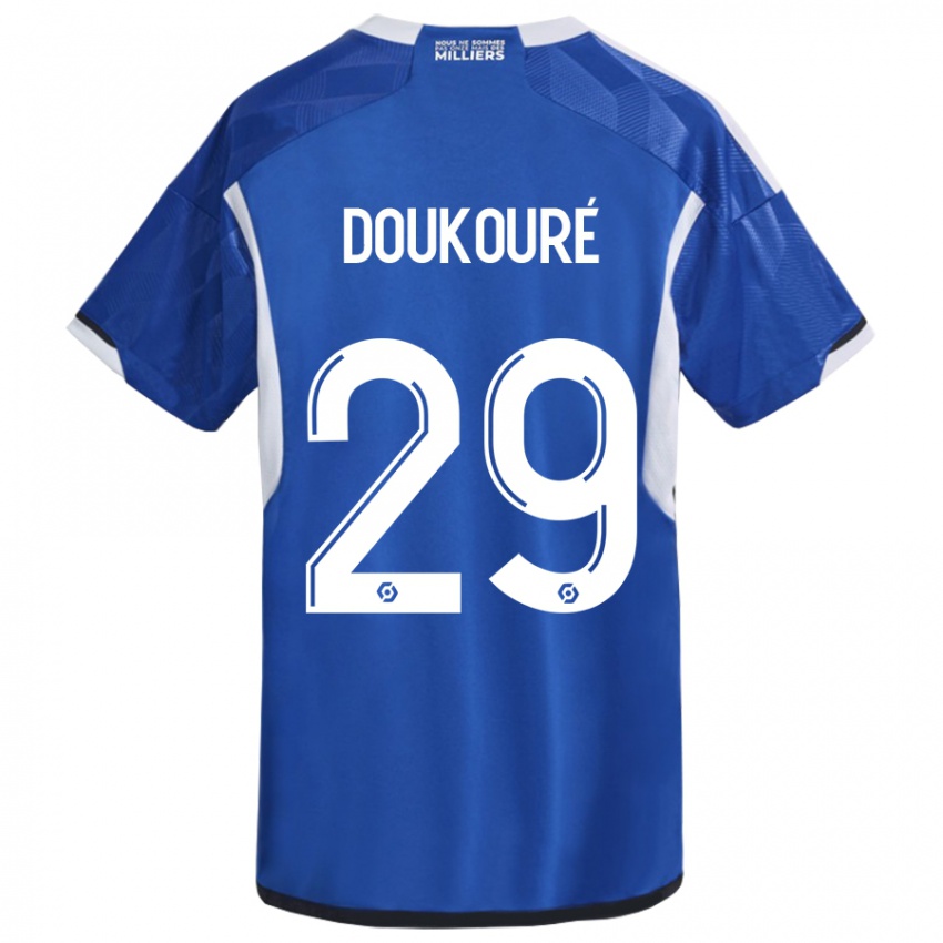 Damen Ismaël Doukouré #29 Blau Heimtrikot Trikot 2023/24 T-Shirt