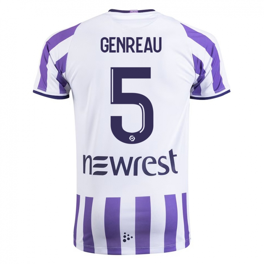 Damen Denis Genreau #5 Weiß Heimtrikot Trikot 2023/24 T-Shirt