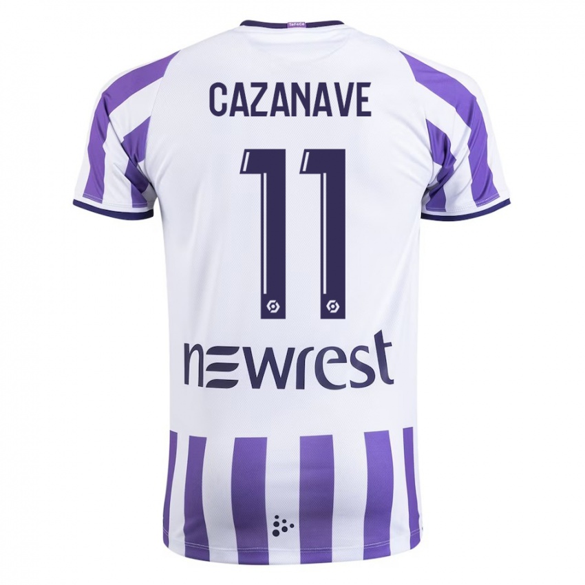 Damen Julie Cazanave #11 Weiß Heimtrikot Trikot 2023/24 T-Shirt