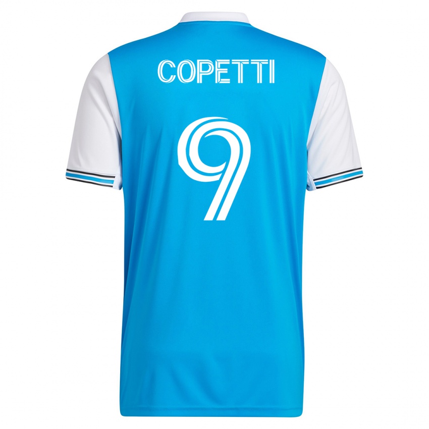 Damen Enzo Copetti #9 Blau Heimtrikot Trikot 2023/24 T-Shirt