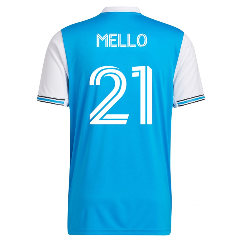 Damen Vinicius Mello #21 Blau Heimtrikot Trikot 2023/24 T-Shirt