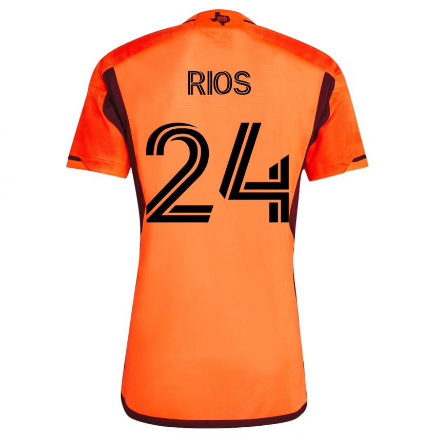 Damen Paolo Ríos #24 Orangefarben Heimtrikot Trikot 2023/24 T-Shirt