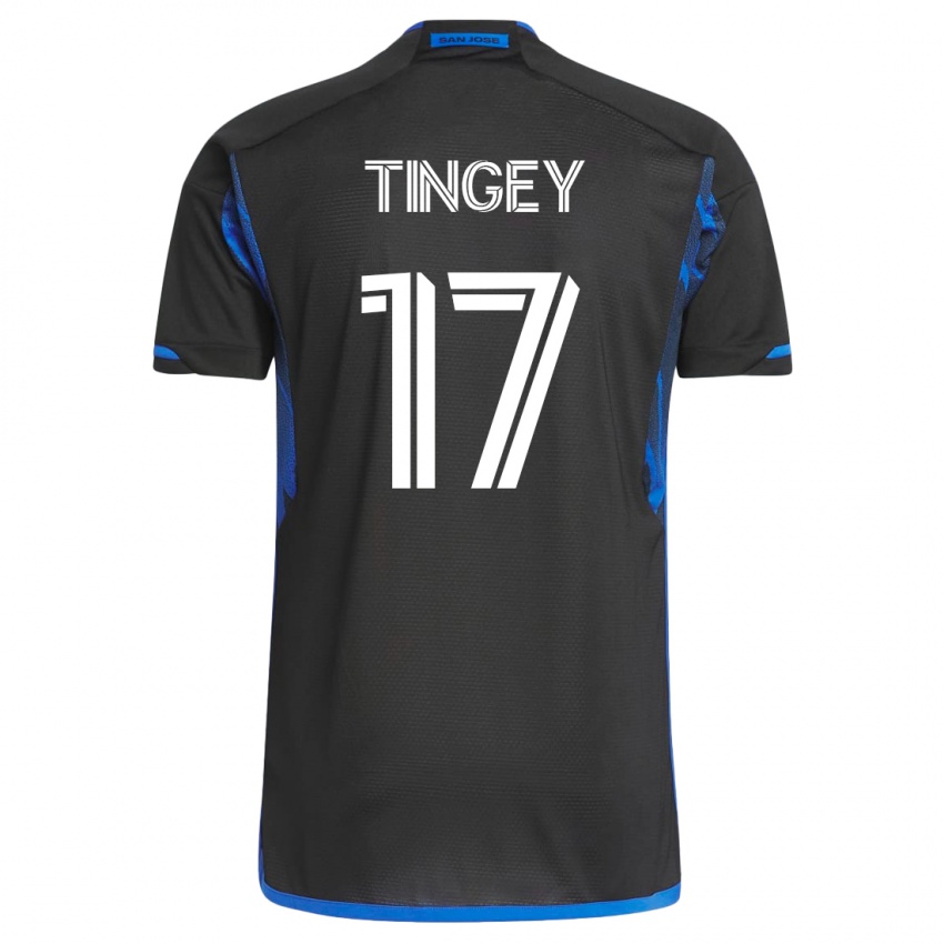 Damen Keegan Tingey #17 Blau Schwarz Heimtrikot Trikot 2023/24 T-Shirt