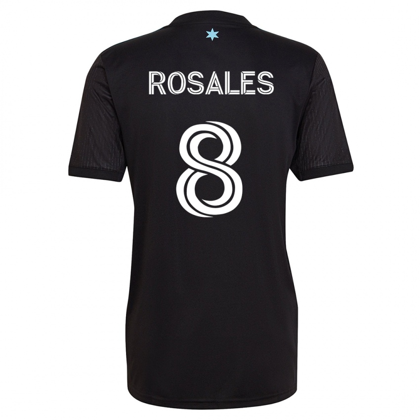 Damen Joseph Rosales #8 Schwarz Heimtrikot Trikot 2023/24 T-Shirt