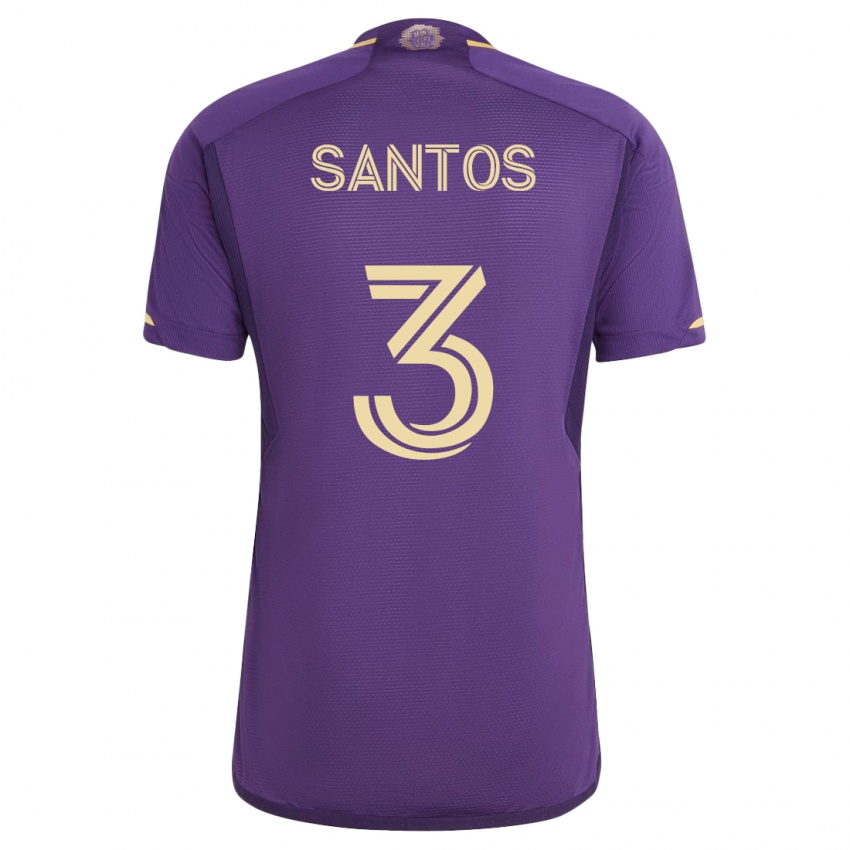 Damen Rafael Santos #3 Violett Heimtrikot Trikot 2023/24 T-Shirt