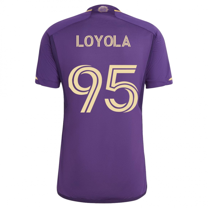 Damen Favian Loyola #95 Violett Heimtrikot Trikot 2023/24 T-Shirt