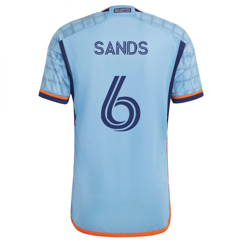Damen James Sands #6 Blau Heimtrikot Trikot 2023/24 T-Shirt