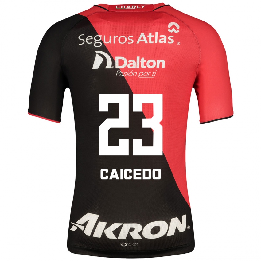 Damen Jordy Caicedo #23 Schwarz Heimtrikot Trikot 2023/24 T-Shirt