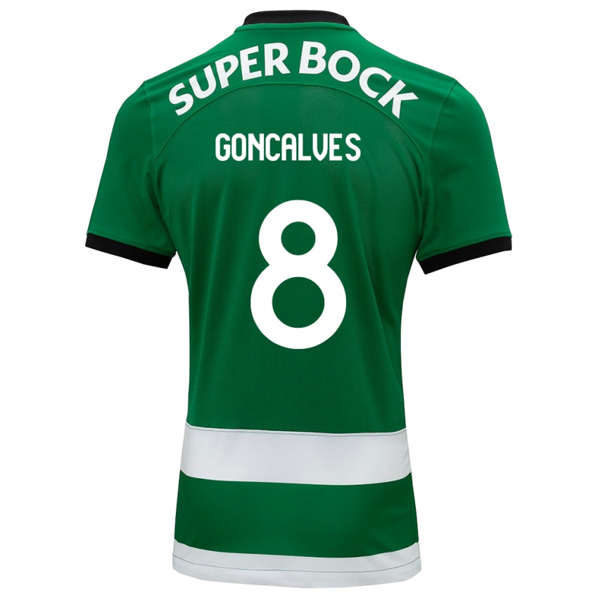 Damen Pedro Goncalves #8 Grün Heimtrikot Trikot 2023/24 T-Shirt