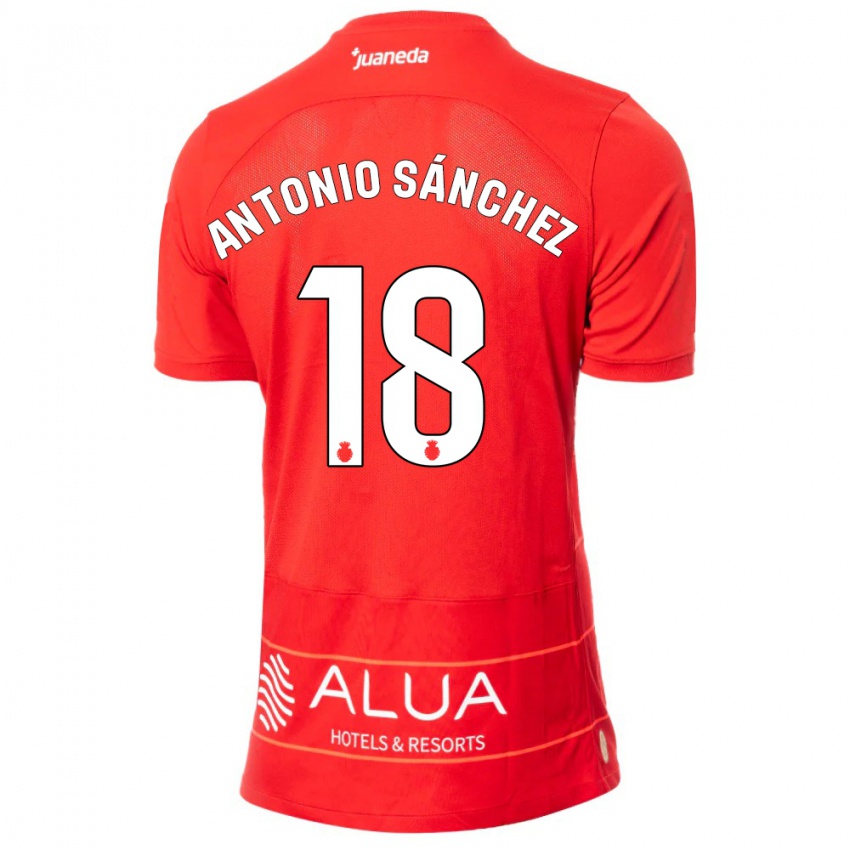 Damen Antonio Sánchez #18 Rot Heimtrikot Trikot 2023/24 T-Shirt