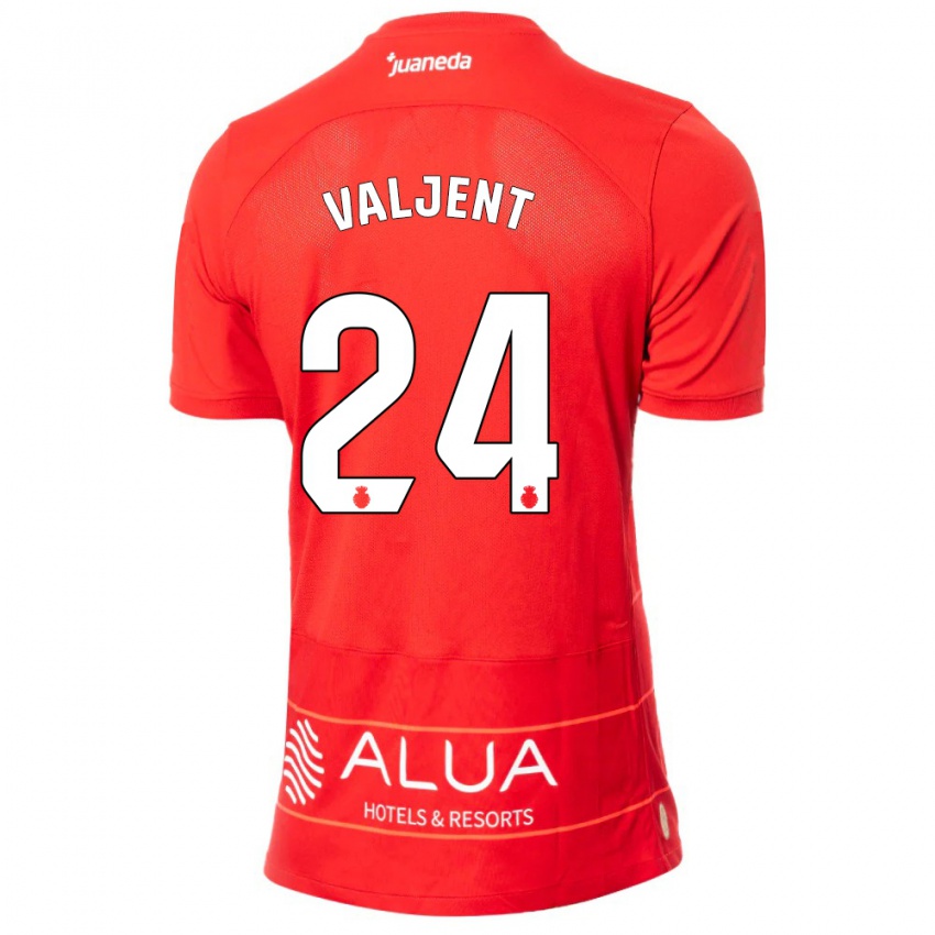 Damen Martin Valjent #24 Rot Heimtrikot Trikot 2023/24 T-Shirt