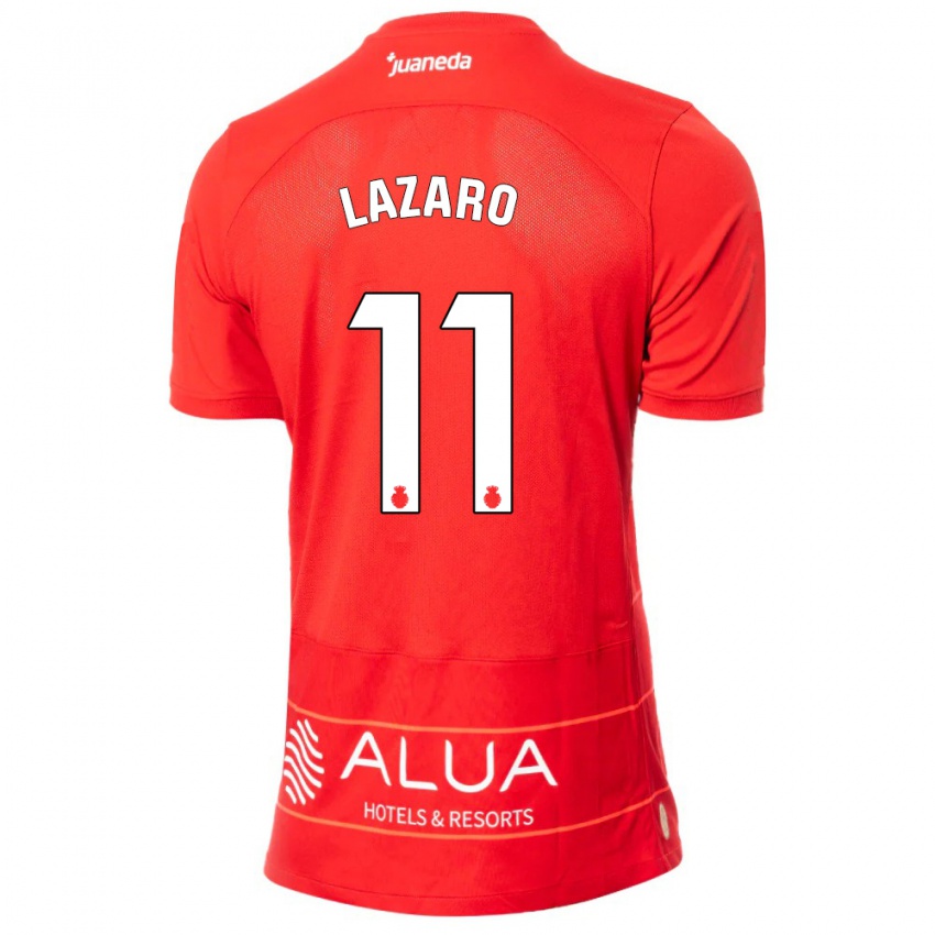 Damen Victor Lázaro #11 Rot Heimtrikot Trikot 2023/24 T-Shirt