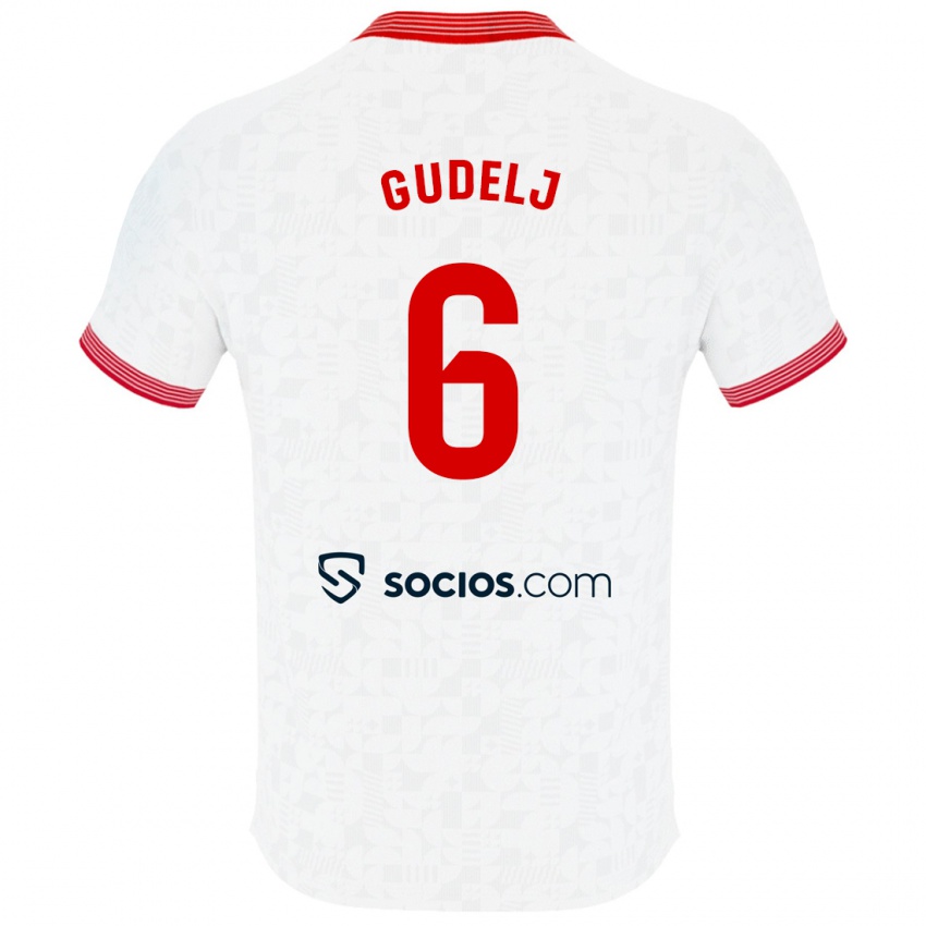 Damen Nemanja Gudelj #6 Weiß Heimtrikot Trikot 2023/24 T-Shirt