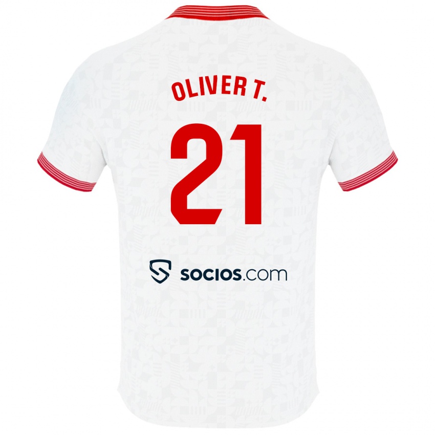 Damen Oliver Torres #21 Weiß Heimtrikot Trikot 2023/24 T-Shirt