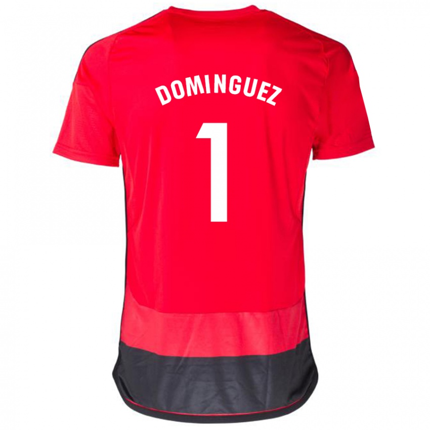 Damen Iago Domínguez #1 Rot Schwarz Heimtrikot Trikot 2023/24 T-Shirt