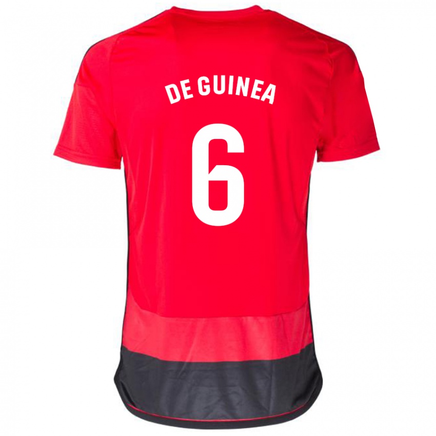 Damen Asier Ortiz De Guinea #6 Rot Schwarz Heimtrikot Trikot 2023/24 T-Shirt