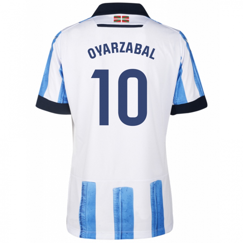 Damen Mikel Oyarzabal #10 Blau Weiss Heimtrikot Trikot 2023/24 T-Shirt