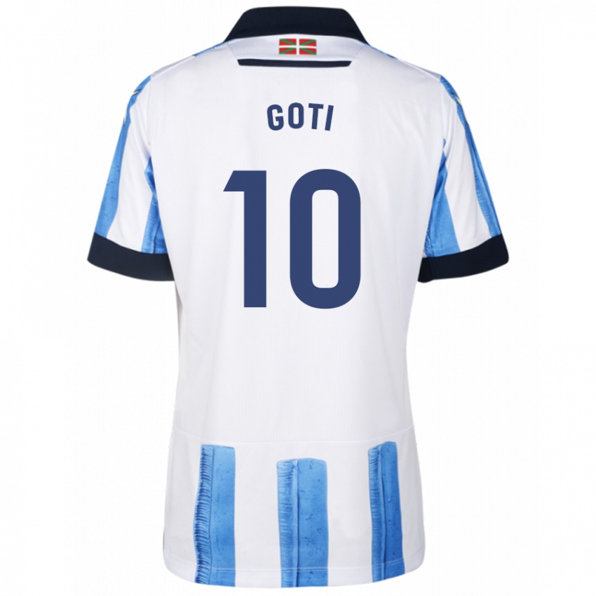 Damen Mikel Goti #10 Blau Weiss Heimtrikot Trikot 2023/24 T-Shirt