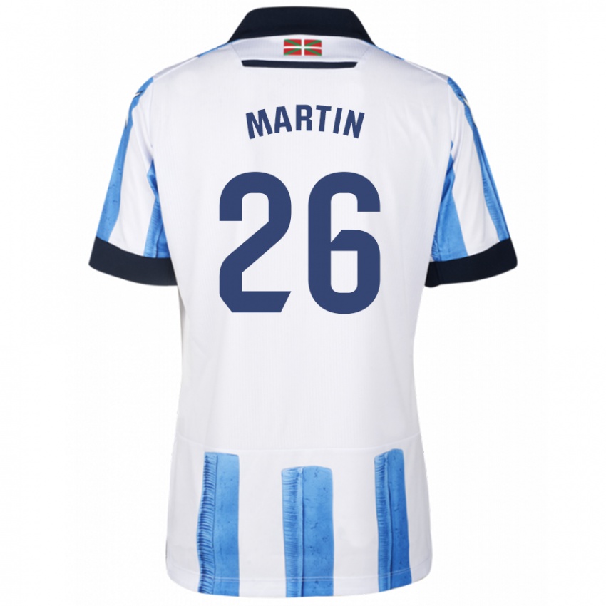 Damen Jon Martín #26 Blau Weiss Heimtrikot Trikot 2023/24 T-Shirt