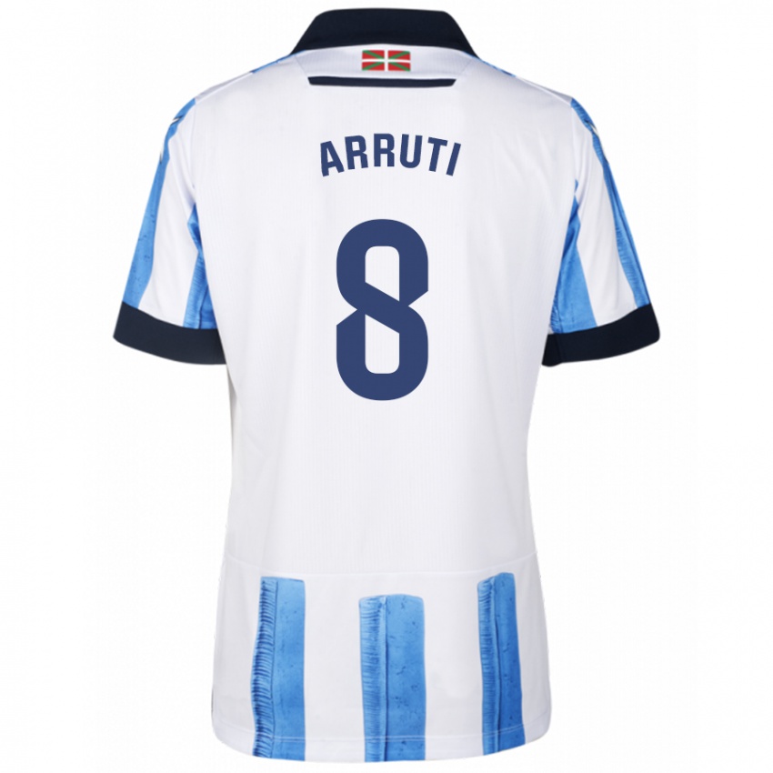 Damen Martín Arruti #8 Blau Weiss Heimtrikot Trikot 2023/24 T-Shirt