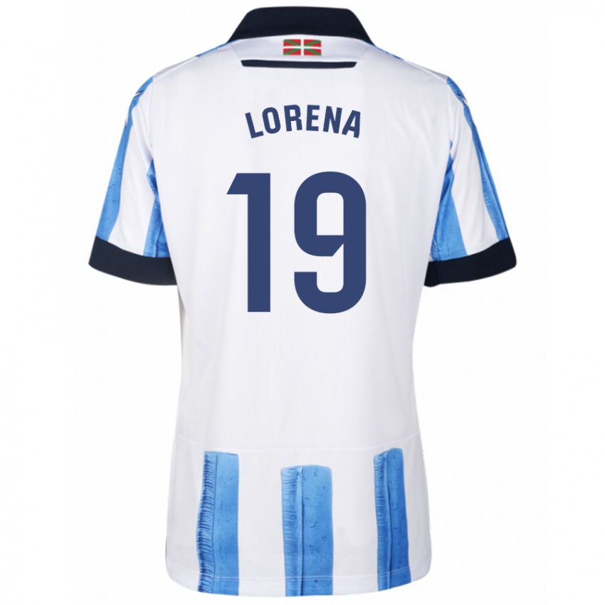 Damen Lorena Navarro Domínguez #19 Blau Weiss Heimtrikot Trikot 2023/24 T-Shirt