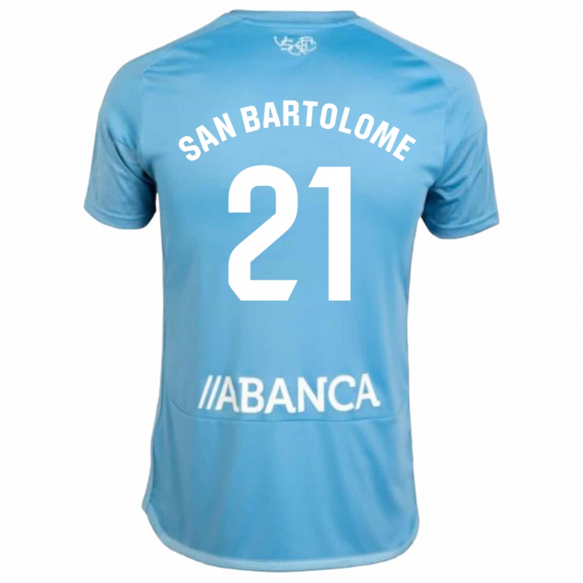 Damen Victor San Bartolome #21 Blau Heimtrikot Trikot 2023/24 T-Shirt