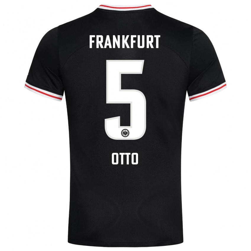 Damen Fynn Otto #5 Schwarz Auswärtstrikot Trikot 2023/24 T-Shirt
