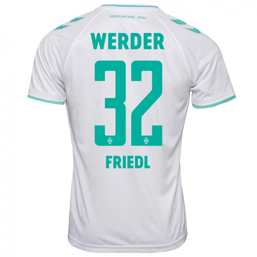 Damen Marco Friedl #32 Weiß Auswärtstrikot Trikot 2023/24 T-Shirt