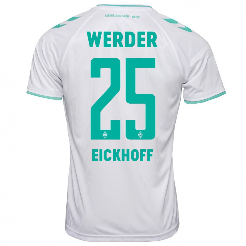 Damen Mika Eickhoff #25 Weiß Auswärtstrikot Trikot 2023/24 T-Shirt