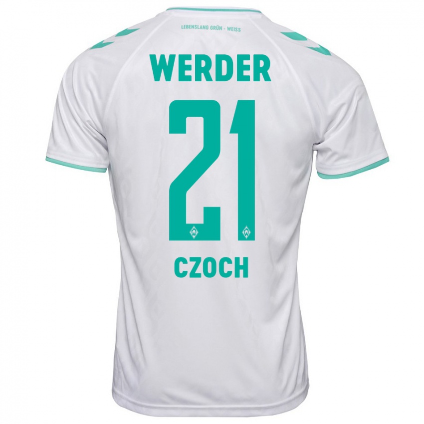 Damen Mike Czoch #21 Weiß Auswärtstrikot Trikot 2023/24 T-Shirt