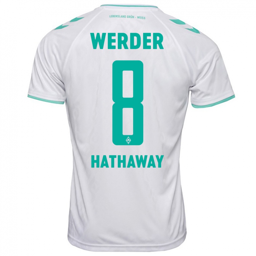 Damen Max Hathaway #8 Weiß Auswärtstrikot Trikot 2023/24 T-Shirt