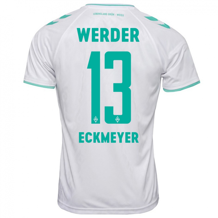 Damen Tjark Eckmeyer #13 Weiß Auswärtstrikot Trikot 2023/24 T-Shirt