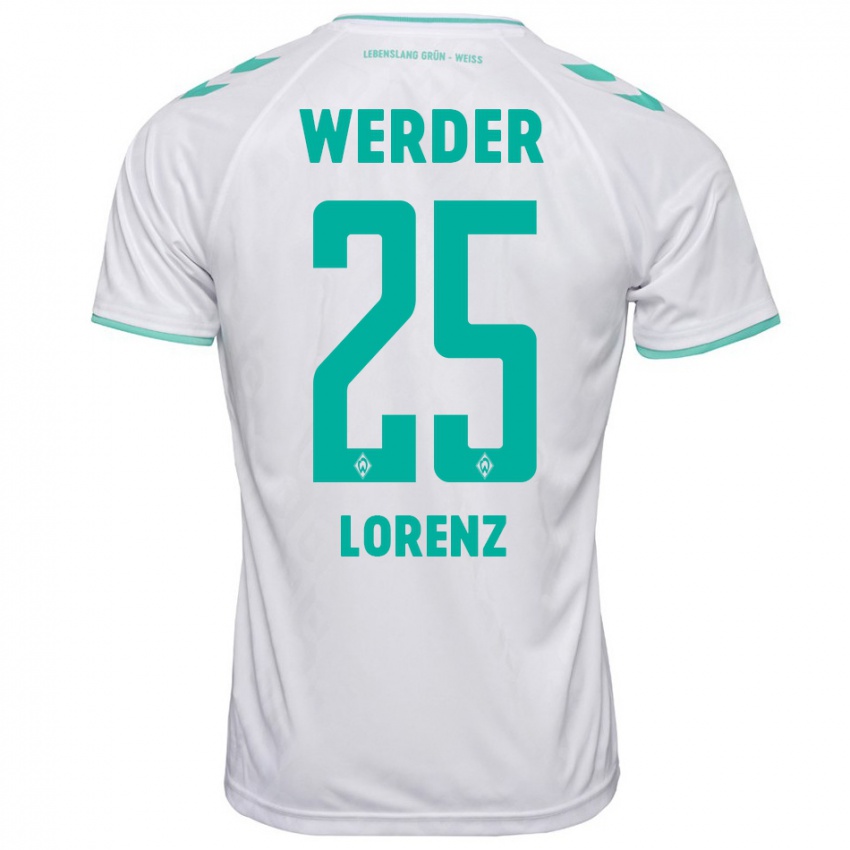 Damen Jacob Lorenz #25 Weiß Auswärtstrikot Trikot 2023/24 T-Shirt