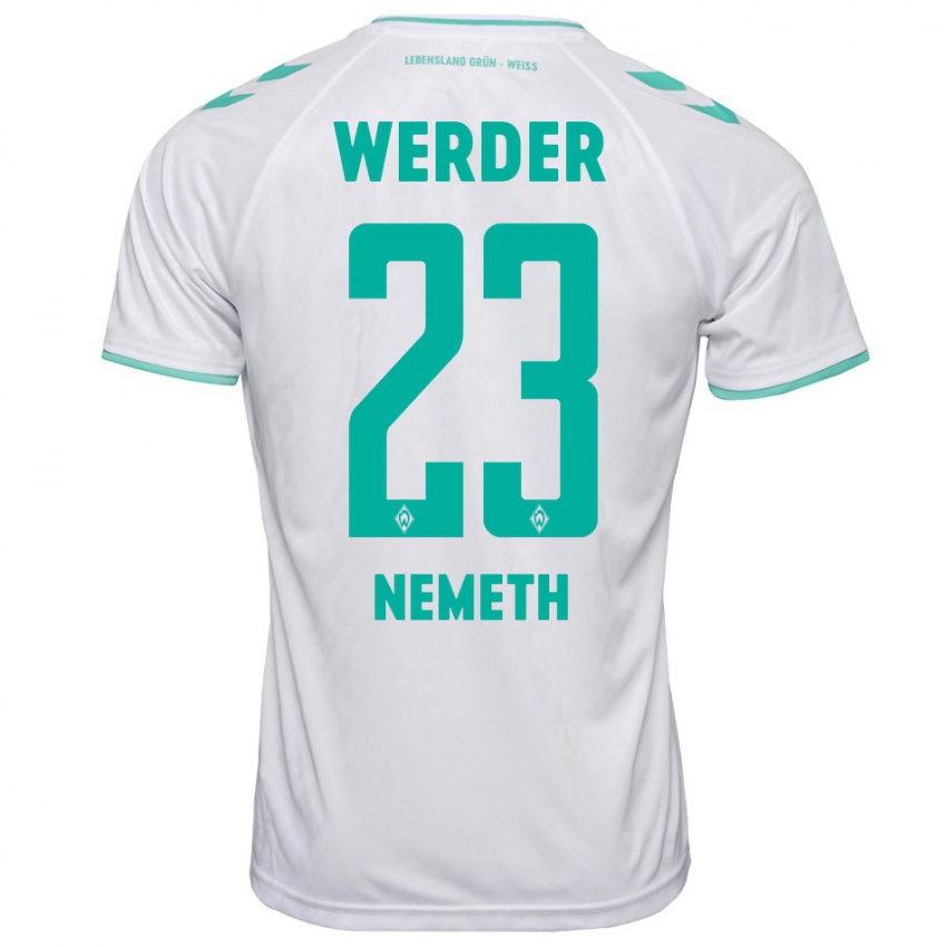 Damen Hanna Nemeth #23 Weiß Auswärtstrikot Trikot 2023/24 T-Shirt