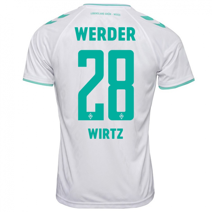 Damen Juliane Wirtz #28 Weiß Auswärtstrikot Trikot 2023/24 T-Shirt