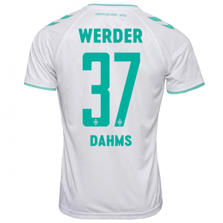 Damen Lena Dahms #37 Weiß Auswärtstrikot Trikot 2023/24 T-Shirt