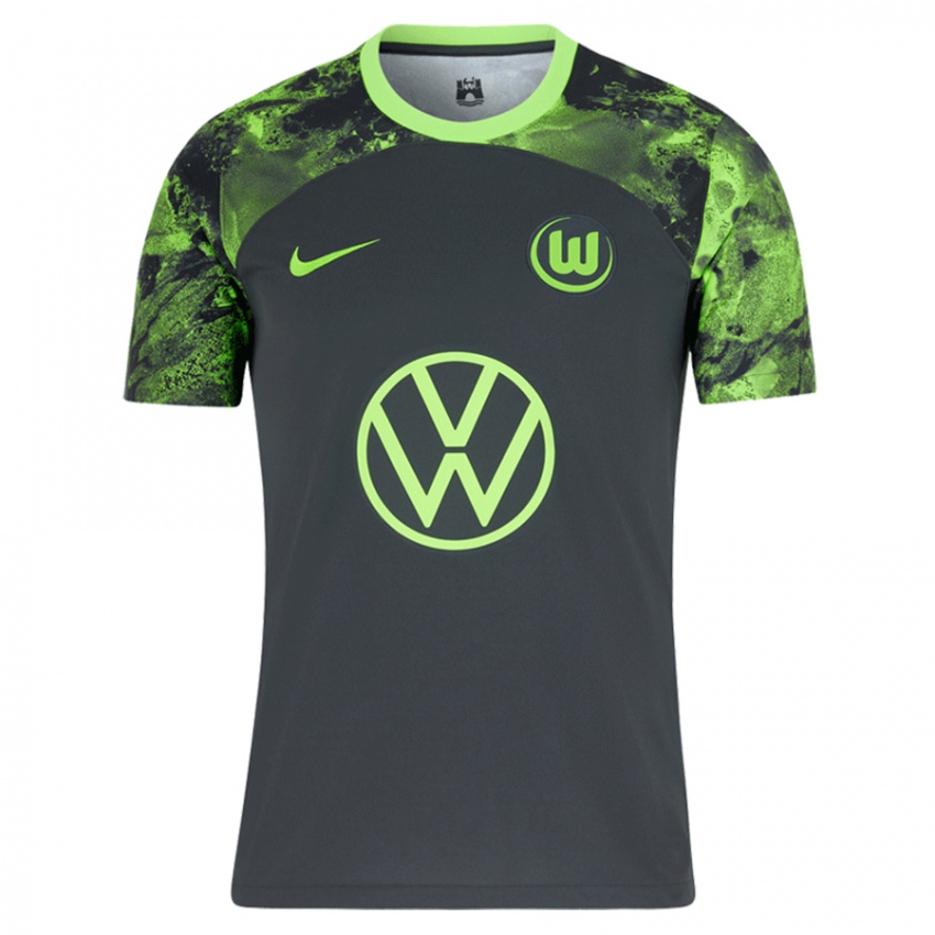 Damen Jamal Jonischkeit #14 Dunkelgrau Auswärtstrikot Trikot 2023/24 T-Shirt