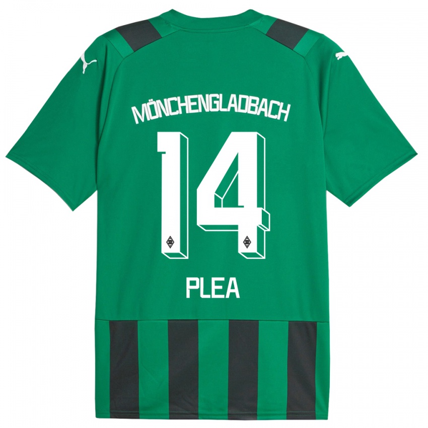 Damen Alassane Plea #14 Schwarz Grün Auswärtstrikot Trikot 2023/24 T-Shirt